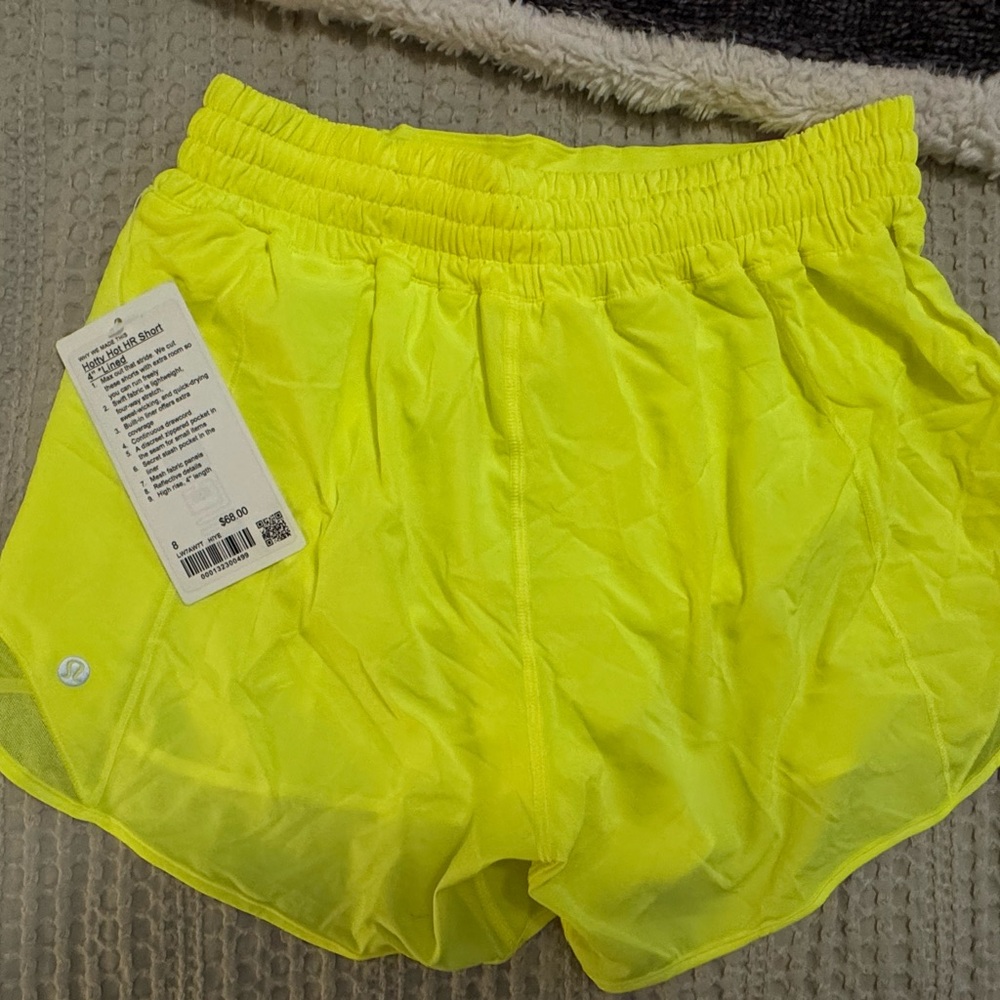 lululemon athletica Neon Yellow Athletic Shorts
